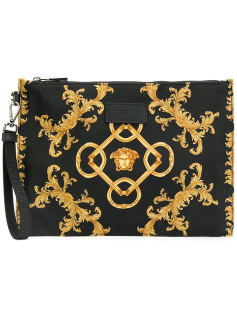 versace black clutch bag|farfetch Versace bag.